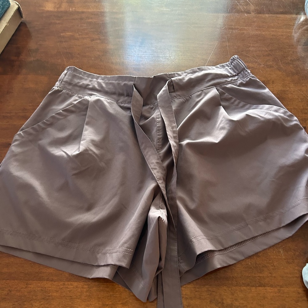 Tie front shorts